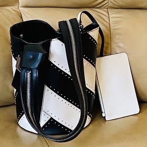 New! Calvin Klein Leather Bucket Bag/Backpack